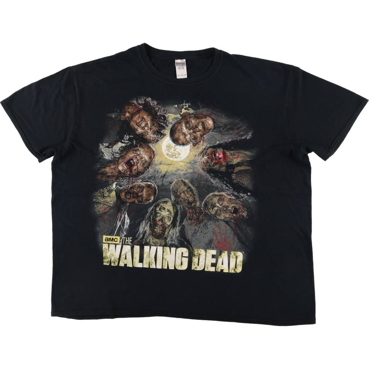 Gildan THE WALKING DEAD Movie T-shirt for men, size XXL cotton black type Vintage Second Hand