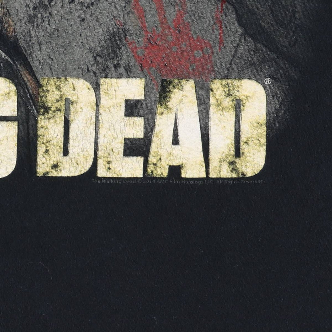 Gildan THE WALKING DEAD Movie T-shirt for men, size XXL cotton black type Vintage Second Hand