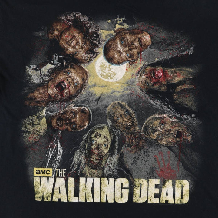 Gildan THE WALKING DEAD Movie T-shirt for men, size XXL cotton black type Vintage Second Hand