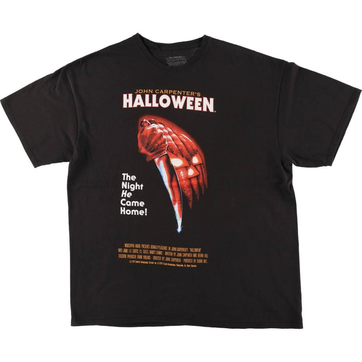 HALOWWEEN Halloween Movie T-shirt Men's XL size cotton black type Vintage Second Hand