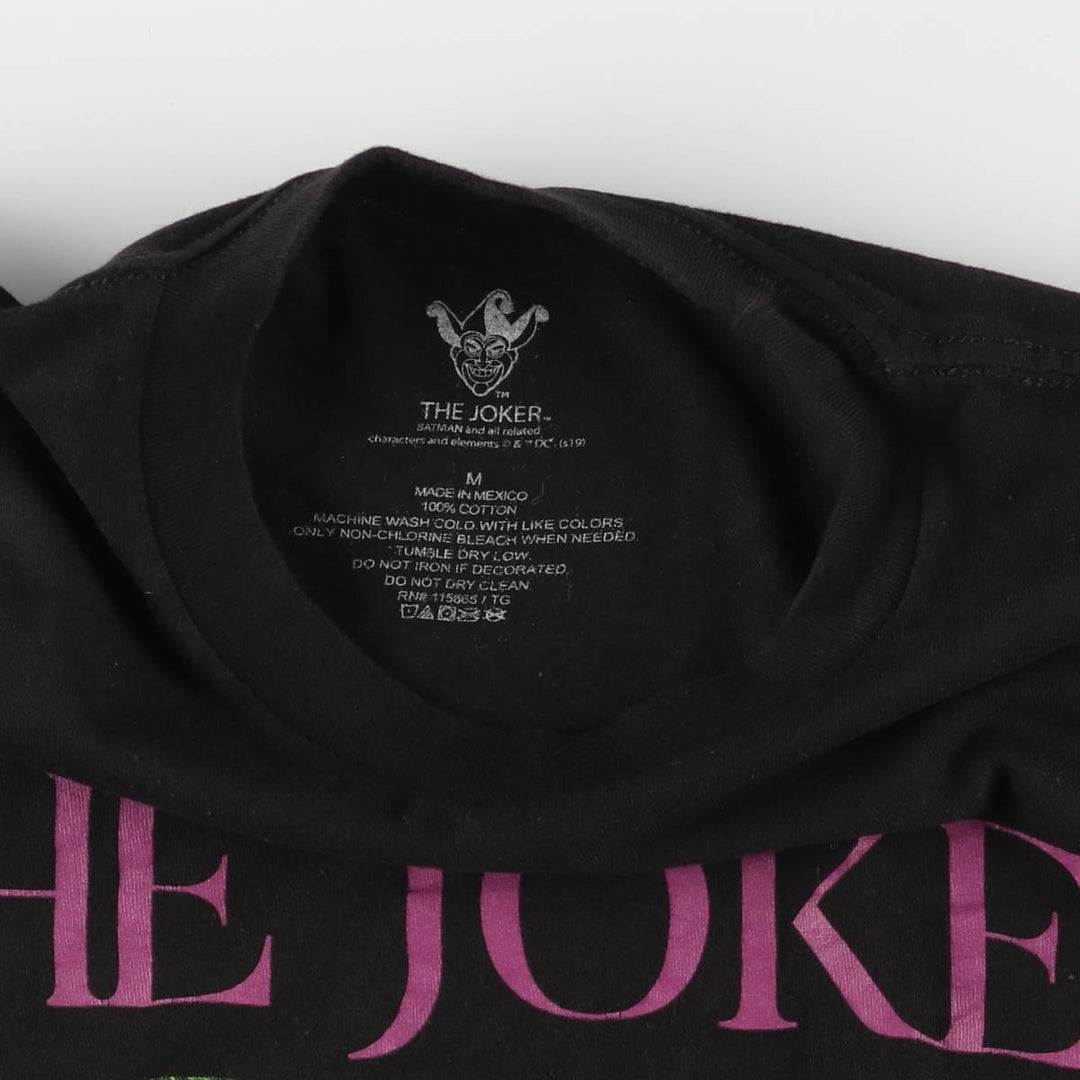 JOKER Movie T-shirt, Men's M size cotton black type Vintage Second Hand