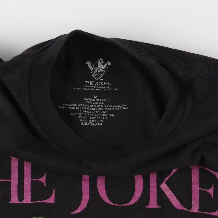 JOKER Movie T-shirt, Men's M size cotton black type Vintage Second Hand