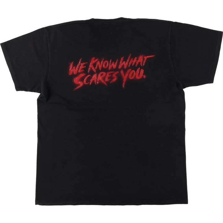 HOLLOWEEN HORROR NIGHTS Halloween Horror Nights Advertising T-shirt Men's L equivalent unclear black type Vintage Second Hand
