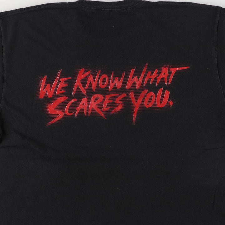 HOLLOWEEN HORROR NIGHTS Halloween Horror Nights Advertising T-shirt Men's L equivalent unclear black type Vintage Second Hand