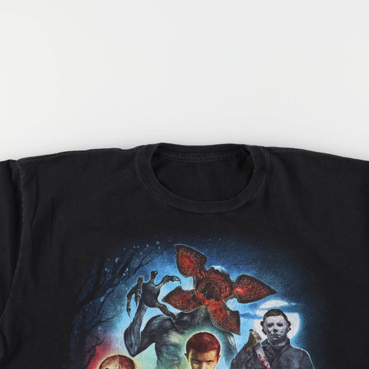 HOLLOWEEN HORROR NIGHTS Halloween Horror Nights Advertising T-shirt Men's L equivalent unclear black type Vintage Second Hand