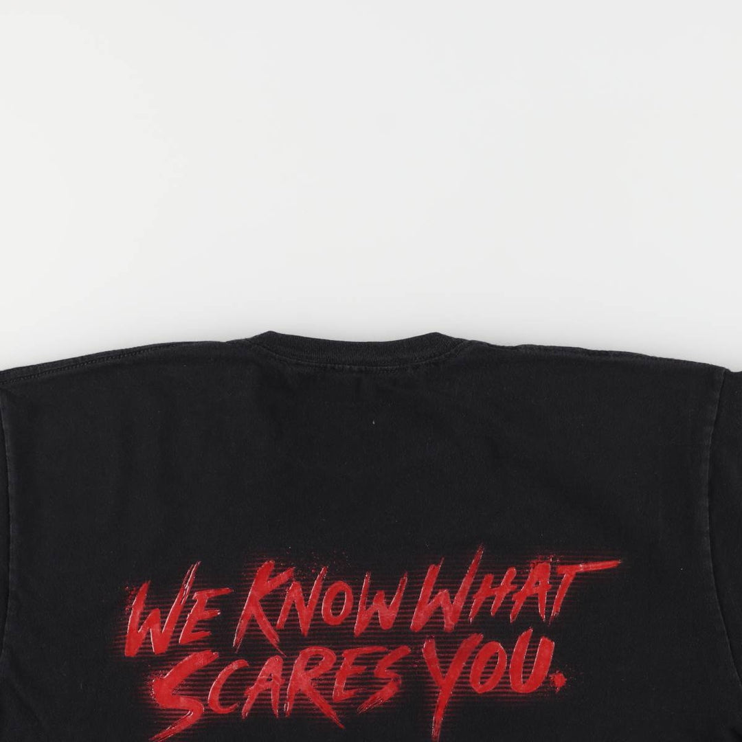 HOLLOWEEN HORROR NIGHTS Halloween Horror Nights Advertising T-shirt Men's L equivalent unclear black type Vintage Second Hand