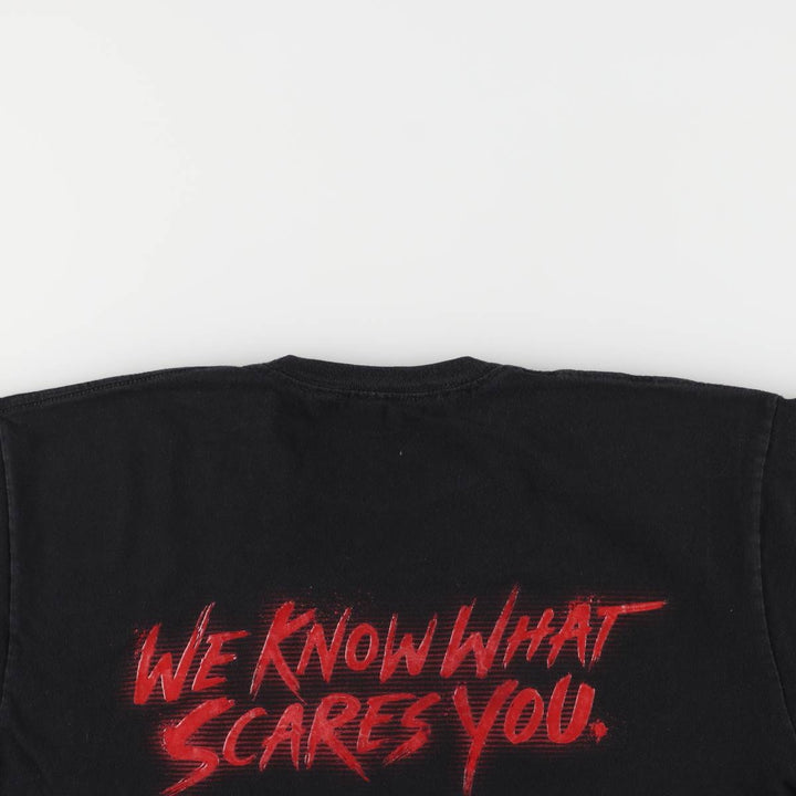 HOLLOWEEN HORROR NIGHTS Halloween Horror Nights Advertising T-shirt Men's L equivalent unclear black type Vintage Second Hand