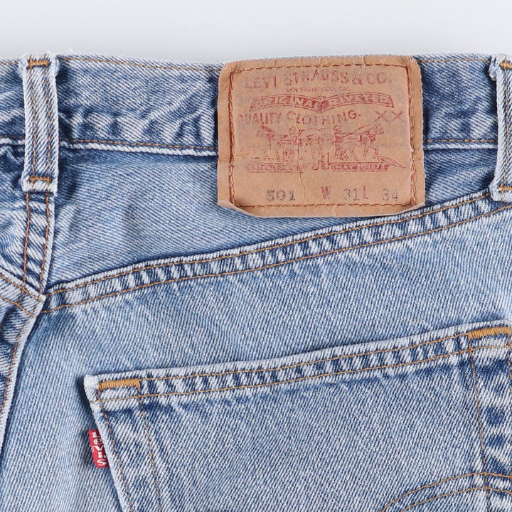 90'S Levi's 501-0193 Straight Denim Pants Made in Canada Men's W30 Vintage cotton blue type Vintage Second Hand