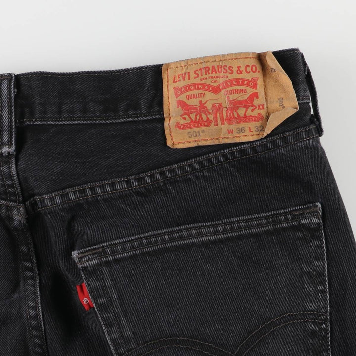 Levi's 501 Black Denim Straight Denim Pants Men's W36 cotton black type Vintage Second Hand