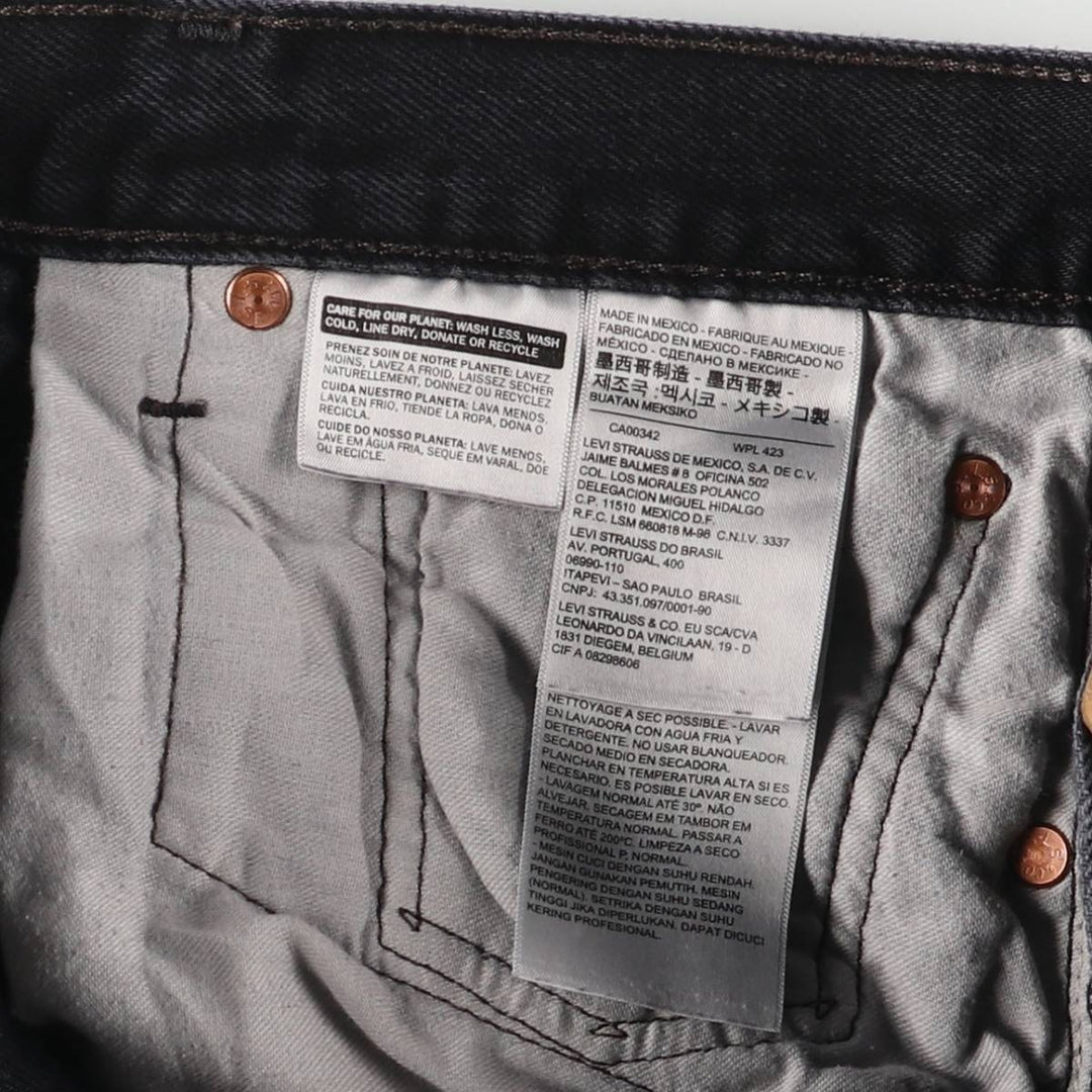 Levi's 501 Black Denim Straight Denim Pants Men's W36 cotton black type Vintage Second Hand