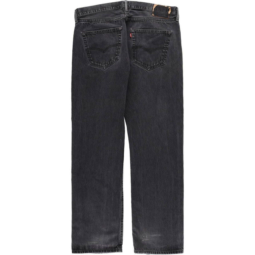 Levi's 501 Black Denim Straight Denim Pants for Men, W35 cotton black type Vintage Second Hand