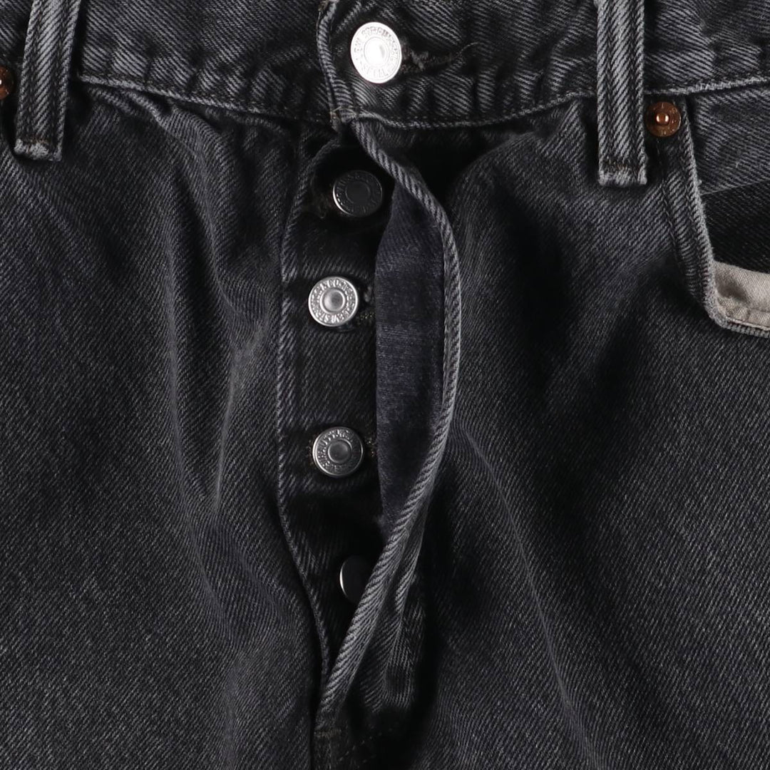 Levi's 501 Black Denim Straight Denim Pants for Men, W35 cotton black type Vintage Second Hand