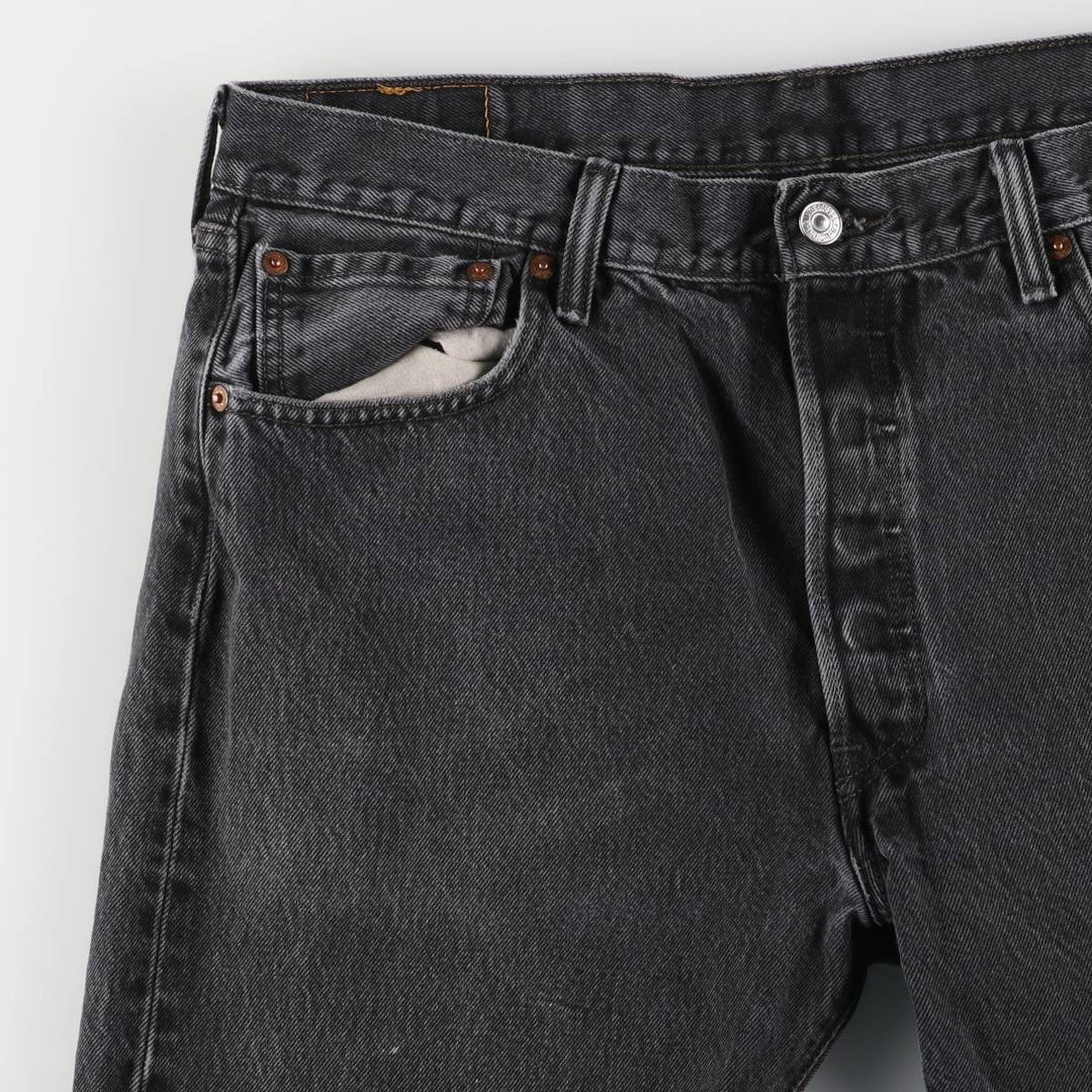 Levi's 501 Black Denim Straight Denim Pants for Men, W35 cotton black type Vintage Second Hand