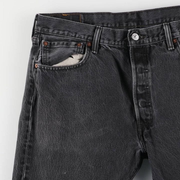 Levi's 501 Black Denim Straight Denim Pants for Men, W35 cotton black type Vintage Second Hand