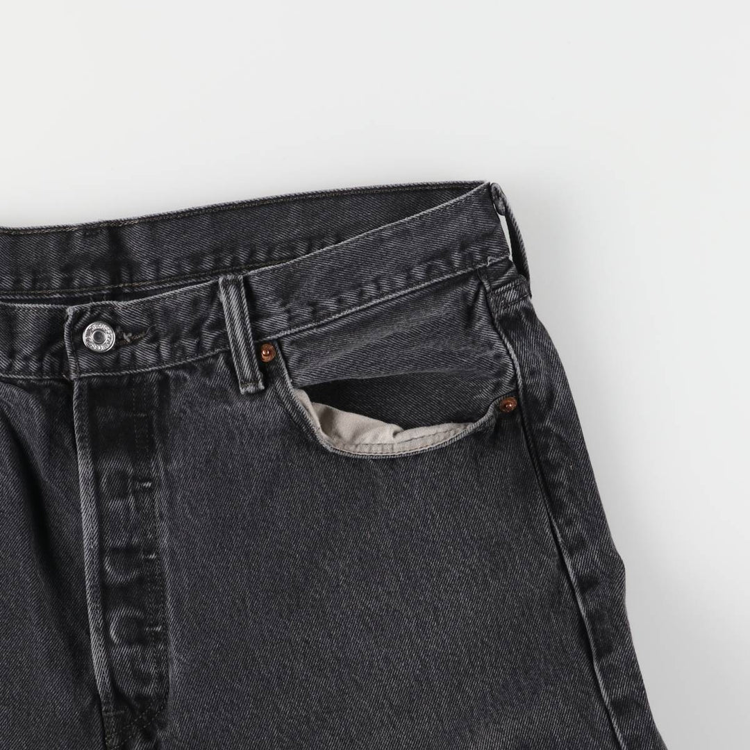Levi's 501 Black Denim Straight Denim Pants for Men, W35 cotton black type Vintage Second Hand