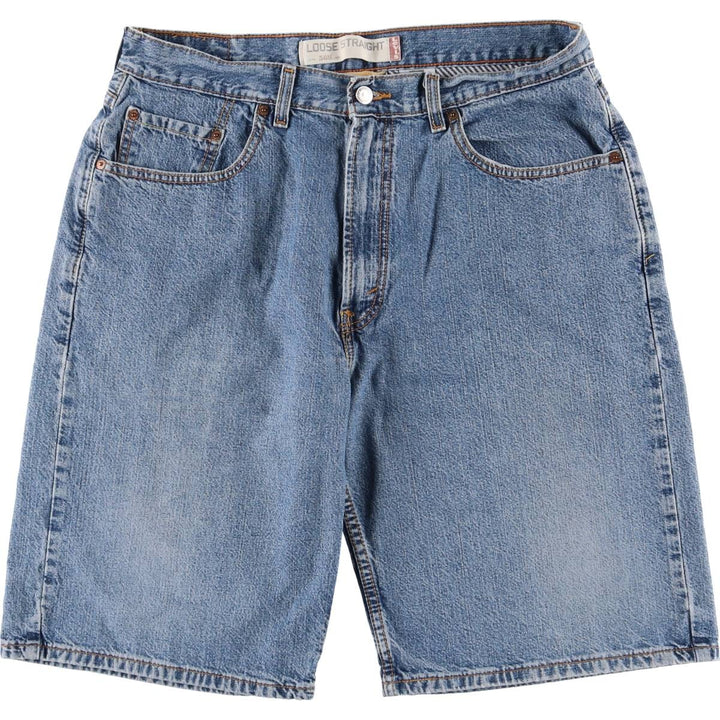Levi's 569 LOOSE STRAIGHT denim shorts, half pants, men's w35 equivalent cotton blue type Vintage Second Hand