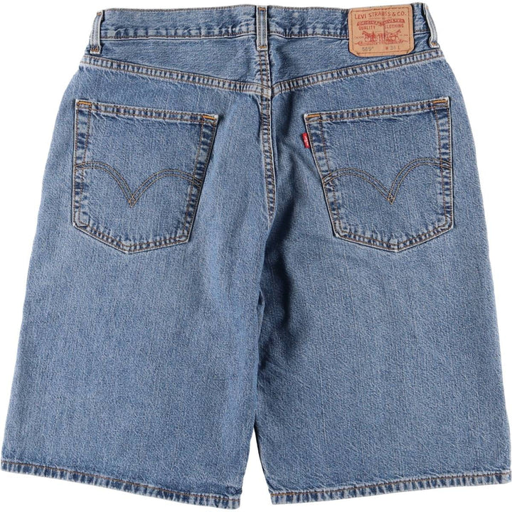 Levi's 569 LOOSE STRAIGHT denim shorts, half pants, men's w35 equivalent cotton blue type Vintage Second Hand