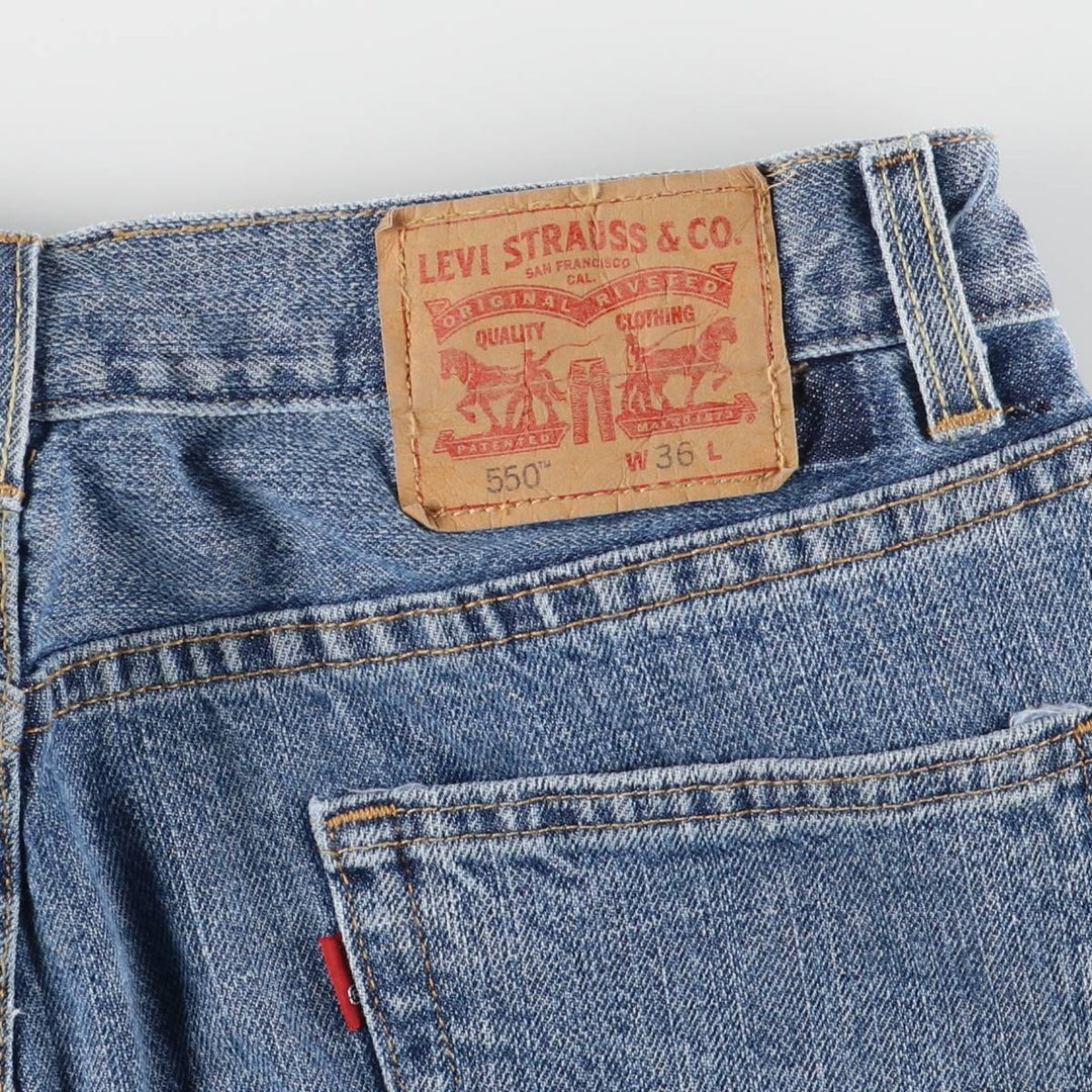 Levi's 550 denim shorts, half pants, men's size w34 cotton blue type Vintage Second Hand