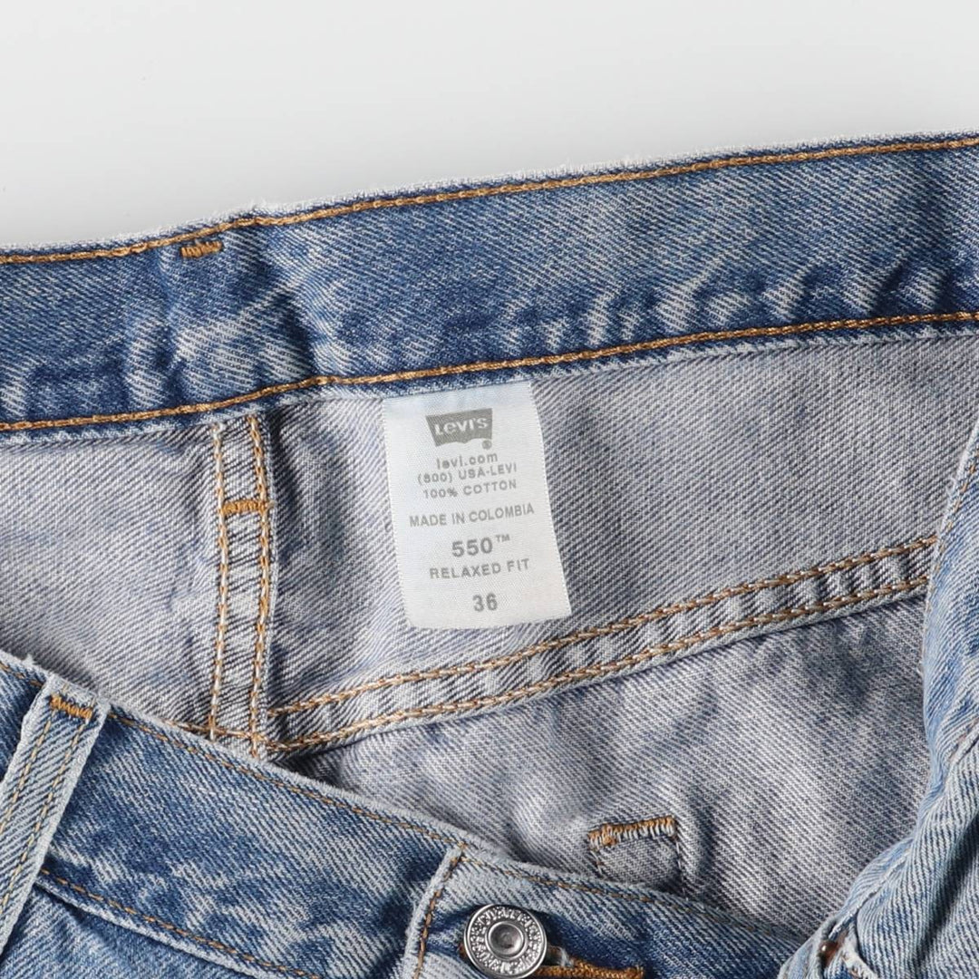 Levi's 550 Relaxed Fit Denim Shorts, Men's Size W37 cotton blue type Vintage Second Hand