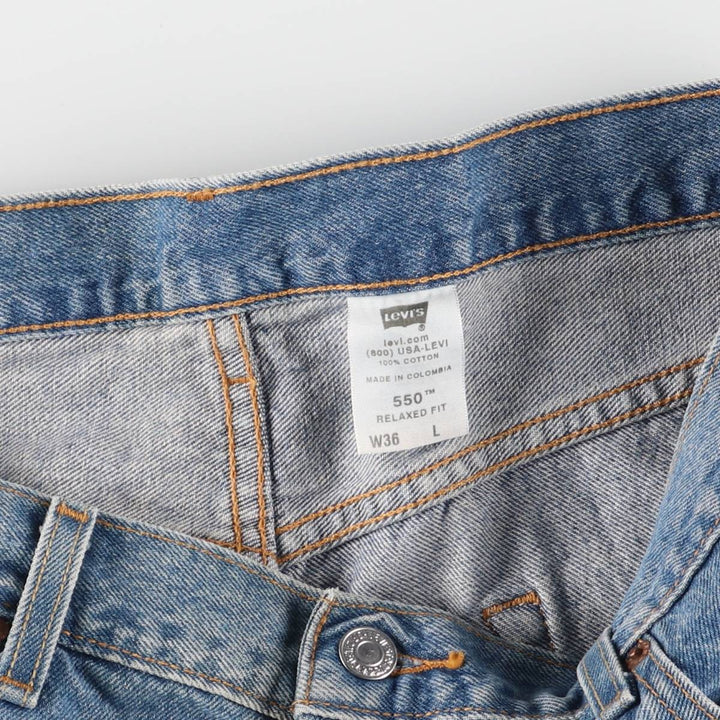 Levi's 550 Relaxed Fit Denim Shorts, Men's Size W36 cotton blue type Vintage Second Hand