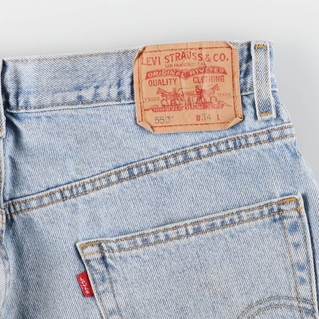 Levi's 550 Relaxed Fit Denim Shorts, Men's Size W34 cotton blue type Vintage Second Hand