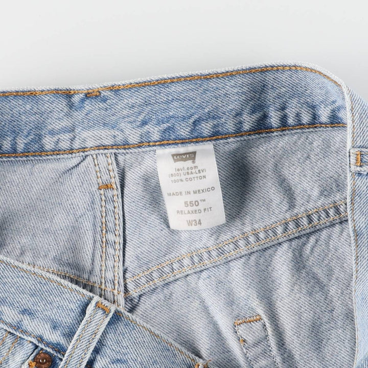Levi's 550 Relaxed Fit Denim Shorts, Men's Size W34 cotton blue type Vintage Second Hand