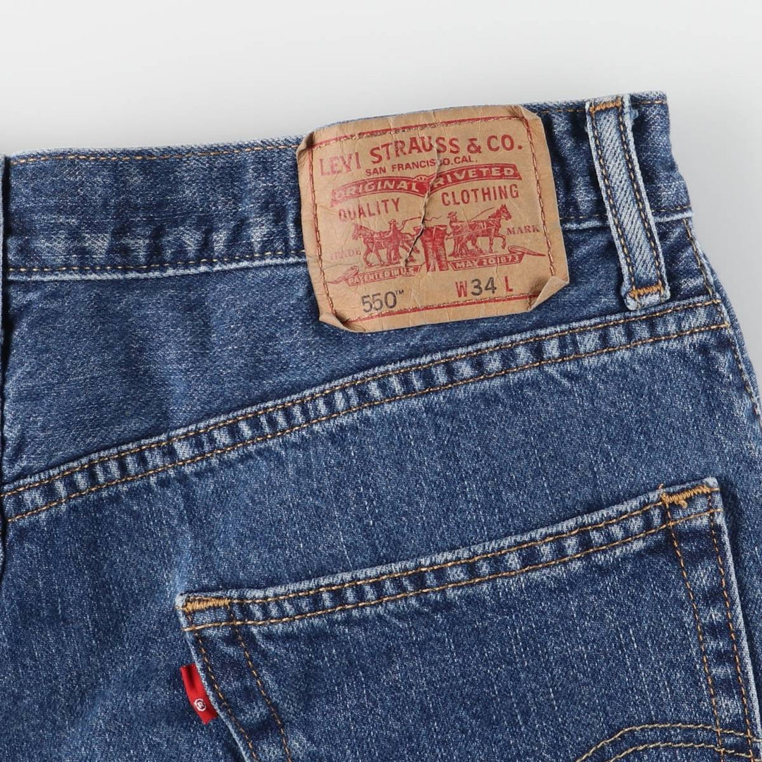 Levi's 550 Relaxed Fit Denim Shorts, Men's Size W34 cotton blue type Vintage Second Hand