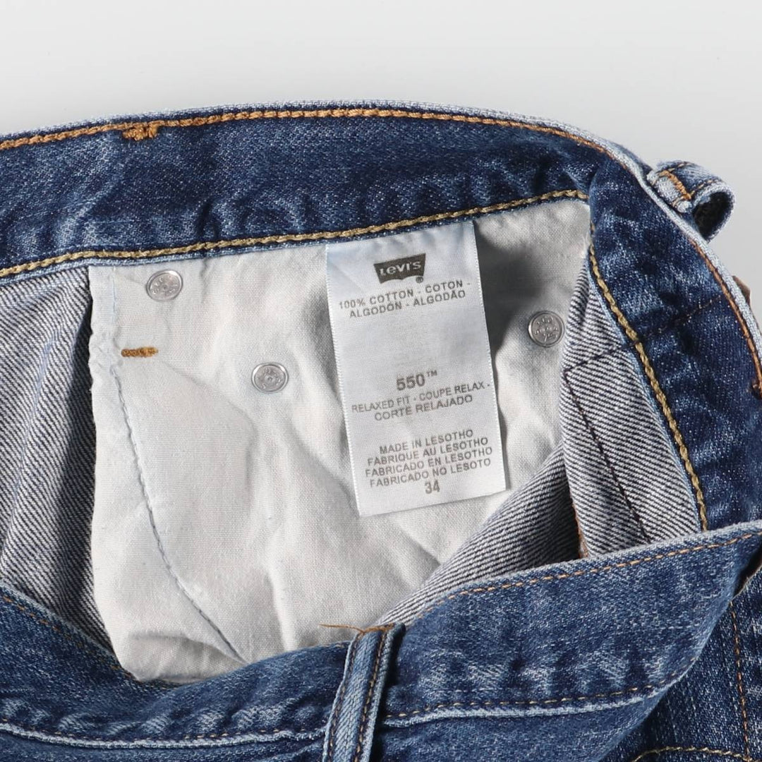 Levi's 550 Relaxed Fit Denim Shorts, Men's Size W34 cotton blue type Vintage Second Hand