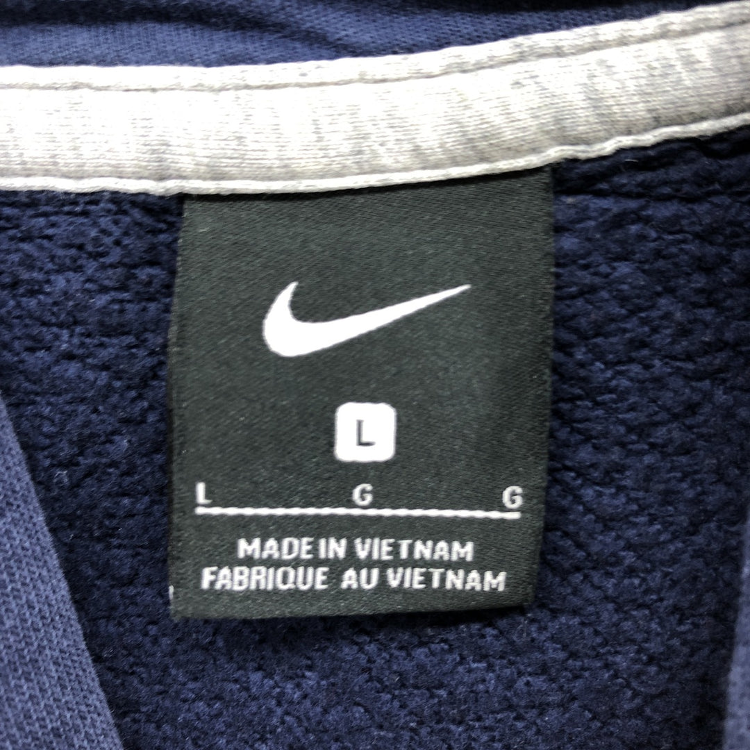 Nike Sweat Pullover Hoodie, Men's Size L cotton navy blue type Vintage Second Hand