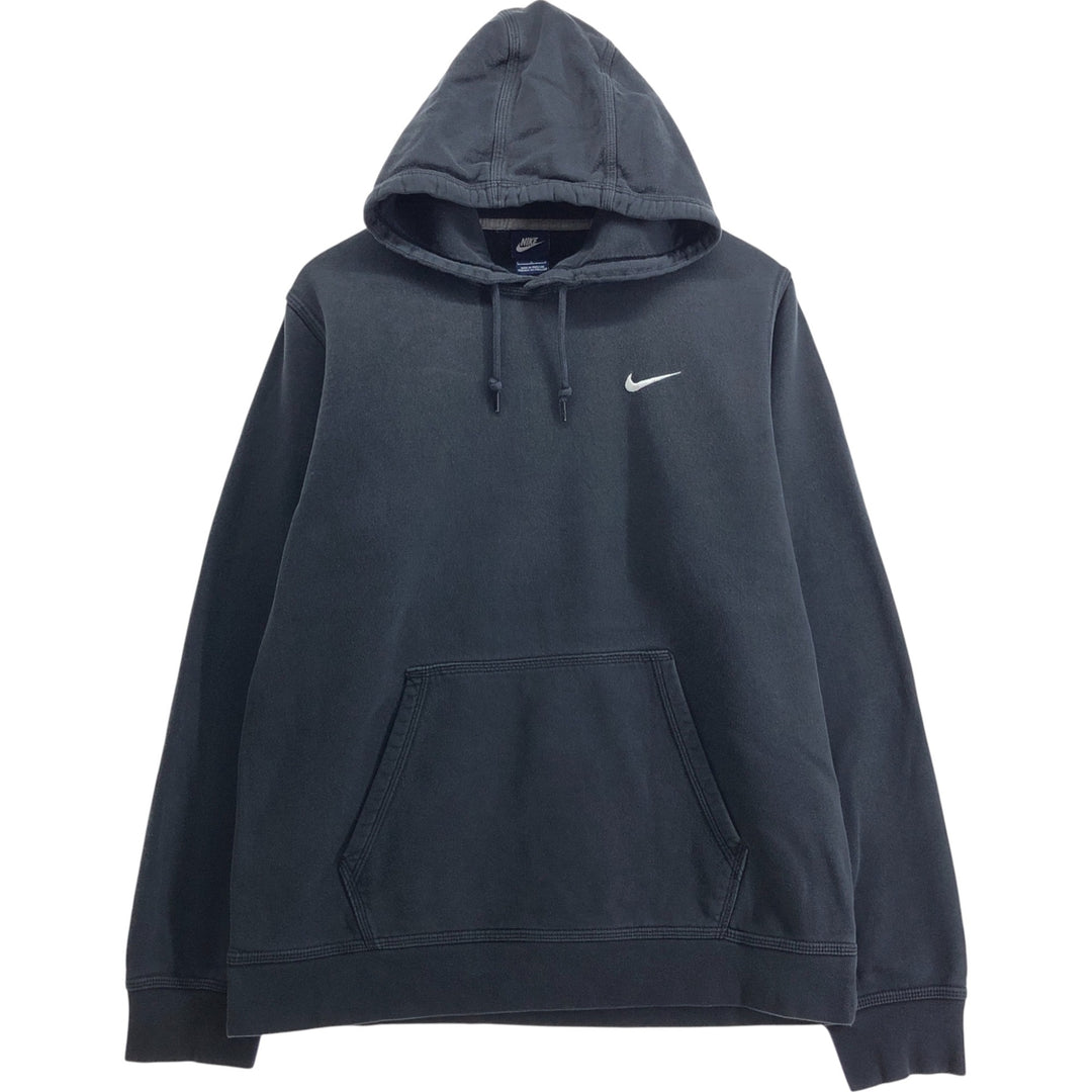 Nike Sweat Pullover Hoodie, Men's Size L cotton navy blue type Vintage Second Hand