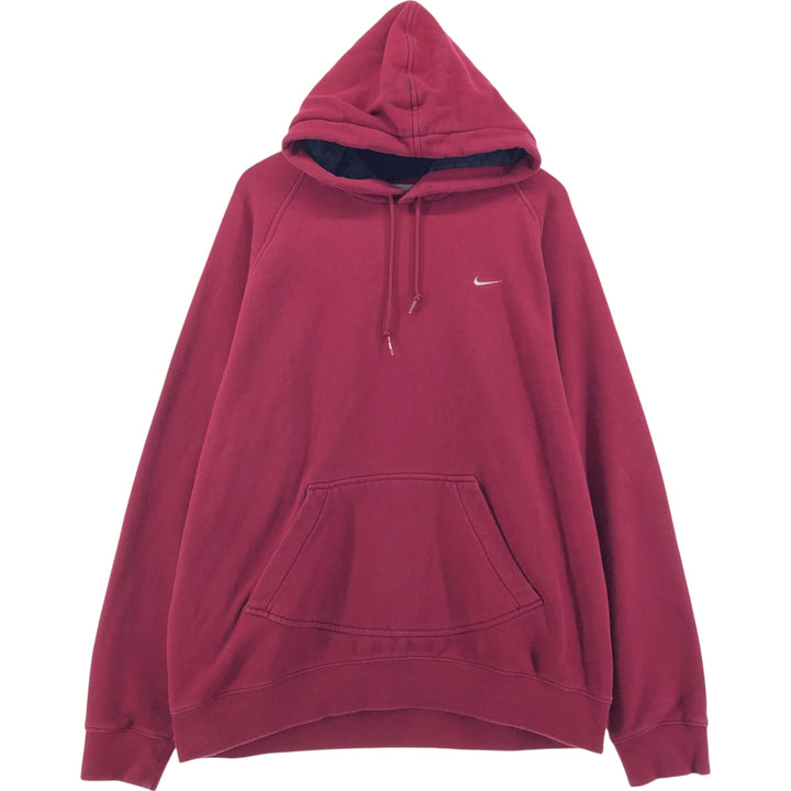 00'S Nike Sweat Pullover Hoodie Men's XL Size cotton wine-red Vintage Second Hand