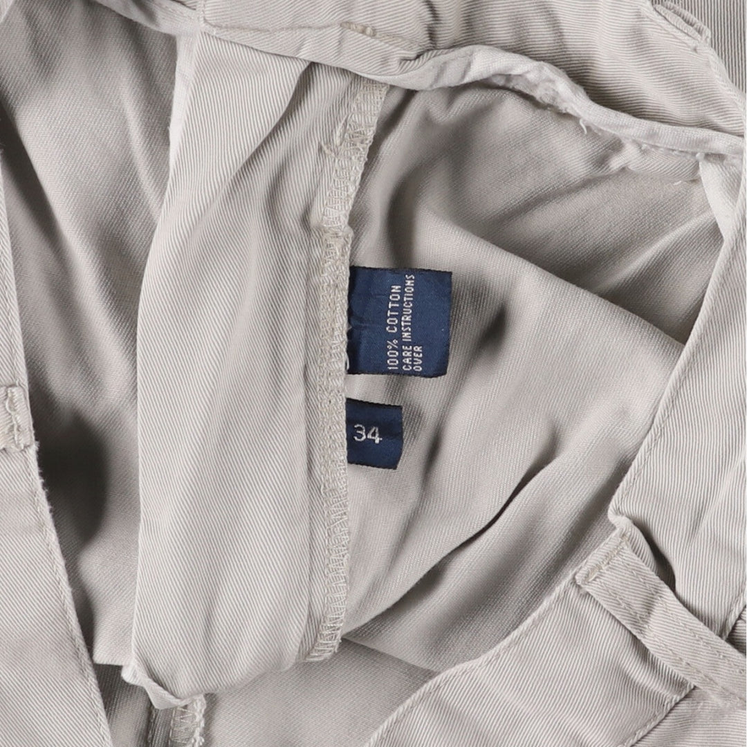Ralph Lauren POLO by Ralph Lauren TYLER SHORT Two-pleat chino shorts, short pants, men's size W34 cotton gray type Vintage Second Hand