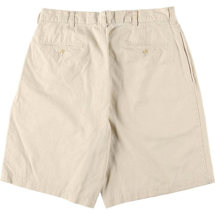 Ralph Lauren POLO by Ralph Lauren TYLER SHORT Two-pleat chino shorts, short pants, men's size W33 cotton ivory Vintage Second Hand