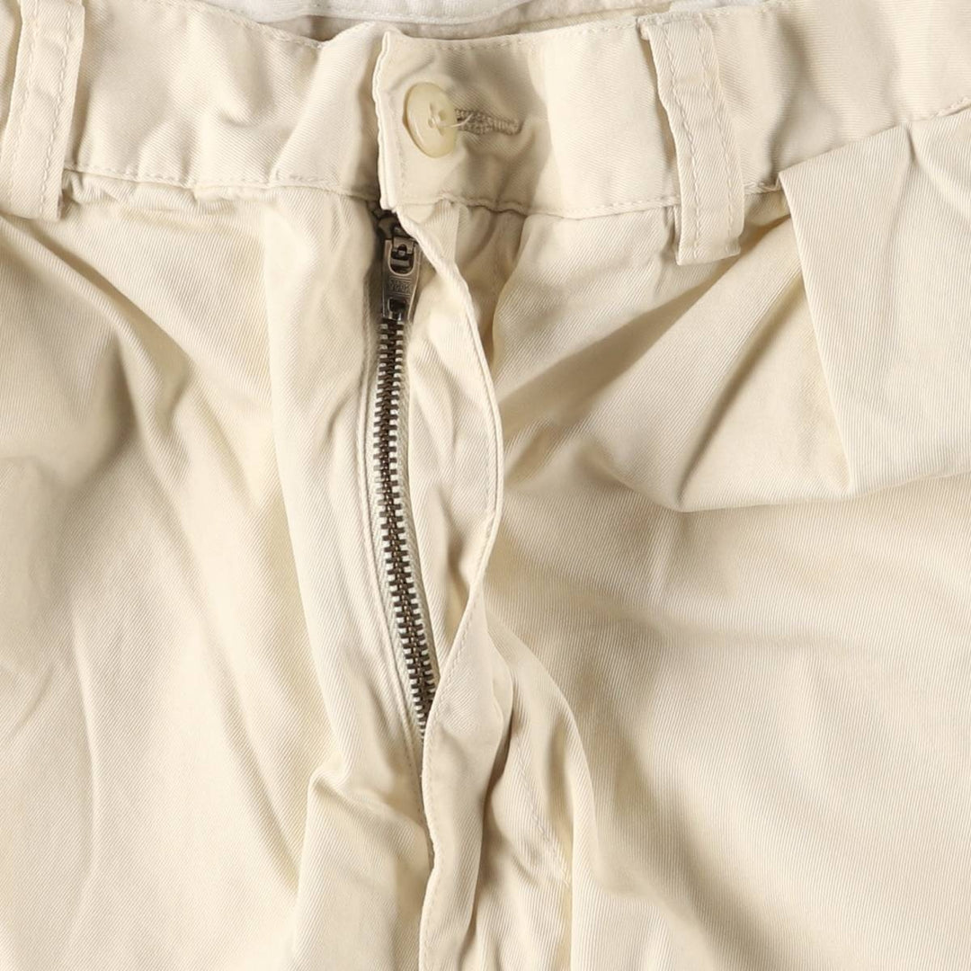 Ralph Lauren POLO by Ralph Lauren TYLER SHORT Two-pleat chino shorts, short pants, men's size W33 cotton ivory Vintage Second Hand