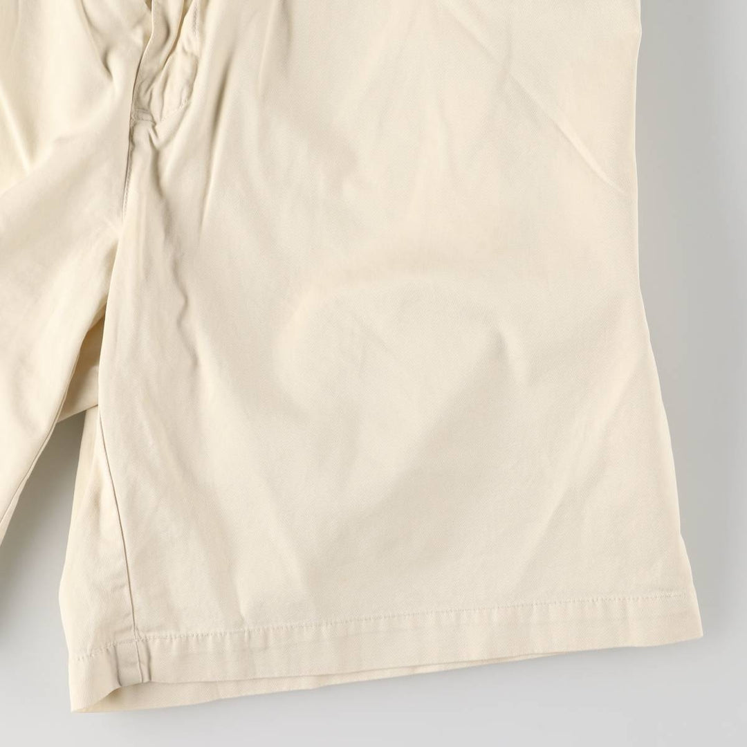 Ralph Lauren POLO by Ralph Lauren TYLER SHORT Two-pleat chino shorts, short pants, men's size W33 cotton ivory Vintage Second Hand
