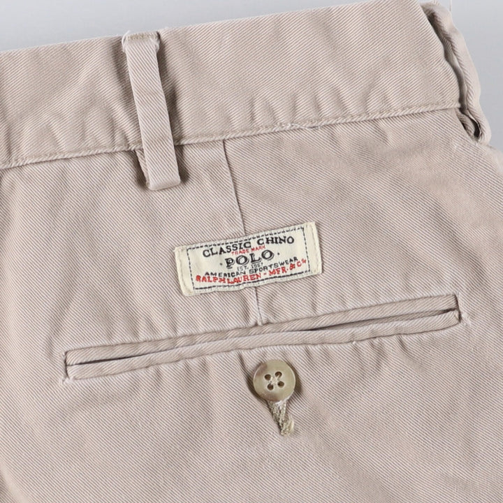 Ralph Lauren POLO by Ralph Lauren PROSPECT SHORT Chino shorts Short pants Men's w35 equivalent cotton Beige type Vintage Second Hand
