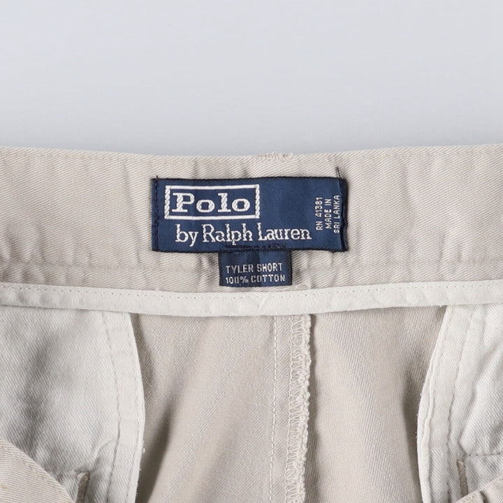 Ralph Lauren POLO by Ralph Lauren TYLER SHORT Two-pleat chino shorts, short pants, men's size W32 cotton Beige type Vintage Second Hand