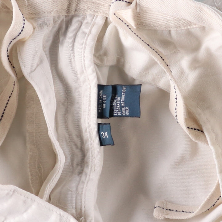 Ralph Lauren POLO by Ralph Lauren Chino Shorts, Shorts, Men's, W34 equivalent cotton white type Vintage Second Hand