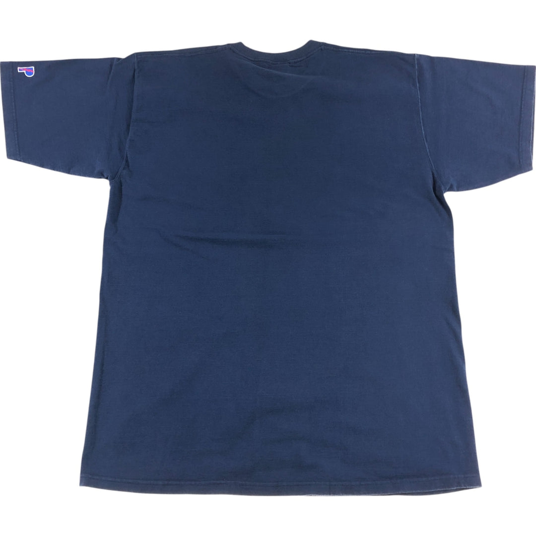 90'S PRO PLAYER Cleveland Guardians logo print T-shirt, men's XL size, vintage cotton navy blue type Vintage Second Hand