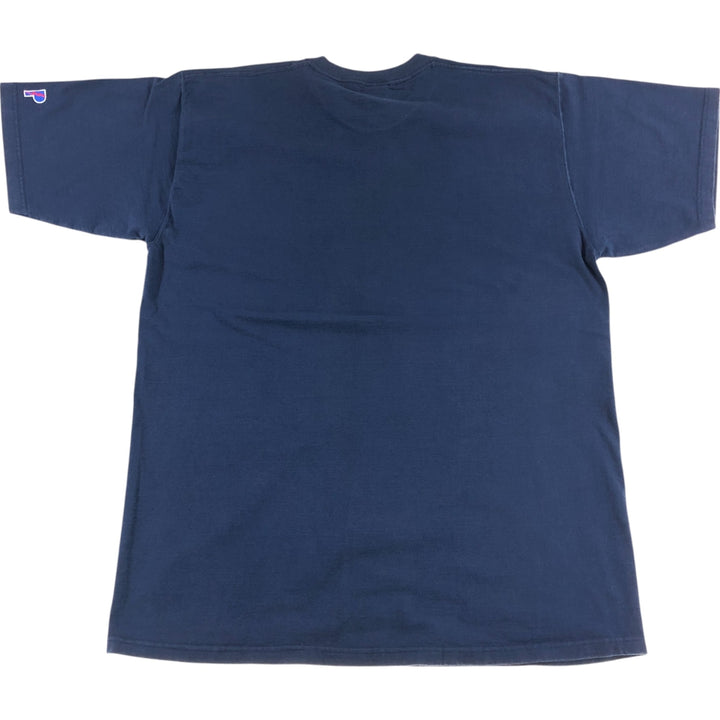 90'S PRO PLAYER Cleveland Guardians logo print T-shirt, men's XL size, vintage cotton navy blue type Vintage Second Hand