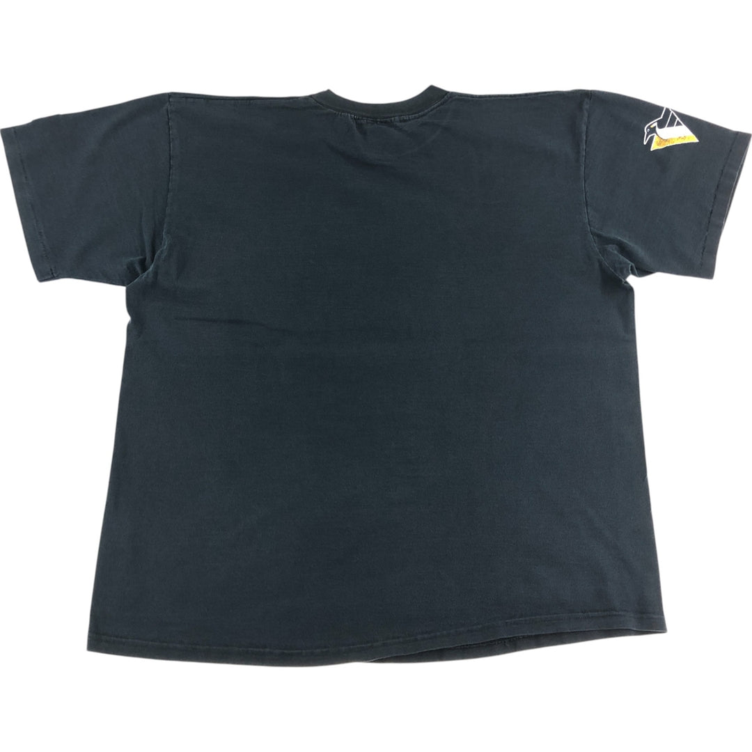 90'S Starter Pittsburgh Penguins Logo Print T-Shirt Made in USA Men's L Size Vintage cotton black type Vintage Second Hand