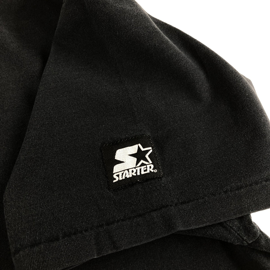 90'S Starter Pittsburgh Penguins Logo Print T-Shirt Made in USA Men's L Size Vintage cotton black type Vintage Second Hand