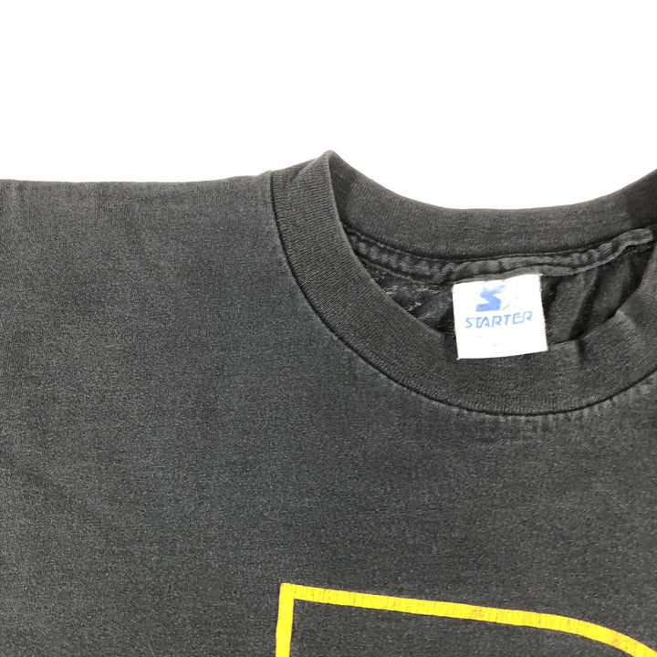 90'S Starter Pittsburgh Penguins Logo Print T-Shirt Made in USA Men's L Size Vintage cotton black type Vintage Second Hand