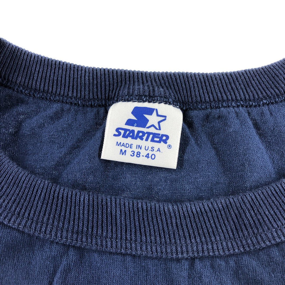 90'S Starter NFL Dallas Cowboys Logo Print T-Shirt Made in USA Men's M Vintage cotton navy blue type Vintage Second Hand