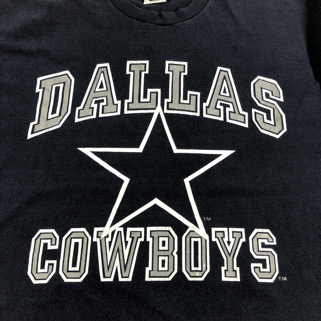 Vintage 90'S Lee SPORT NFL DALLAS COWBOYS Dallas Cowboys Logo Print T-Shirt Made in USA Men's XL cotton navy blue type Vintage Second Hand