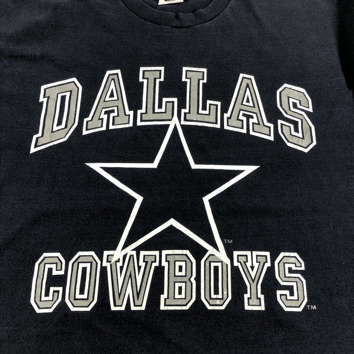 Vintage 90'S Lee SPORT NFL DALLAS COWBOYS Dallas Cowboys Logo Print T-Shirt Made in USA Men's XL cotton navy blue type Vintage Second Hand