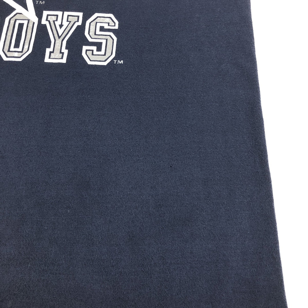 Vintage 90'S Lee SPORT NFL DALLAS COWBOYS Dallas Cowboys Logo Print T-Shirt Made in USA Men's XL cotton navy blue type Vintage Second Hand