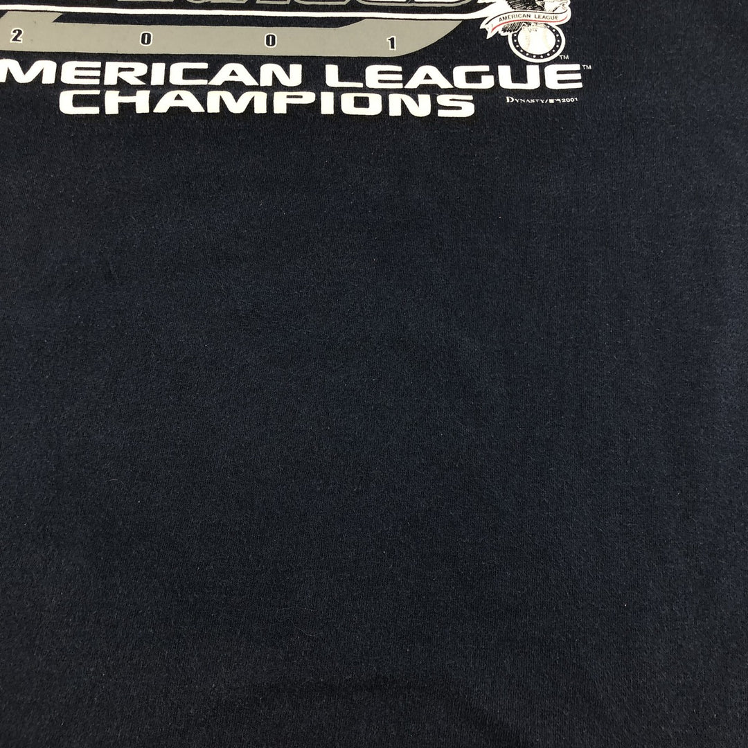 00'S ALLSPORT MLB NEW YORK YANKEES New York Yankees sports print T-shirt men's size L cotton navy blue type Vintage Second Hand