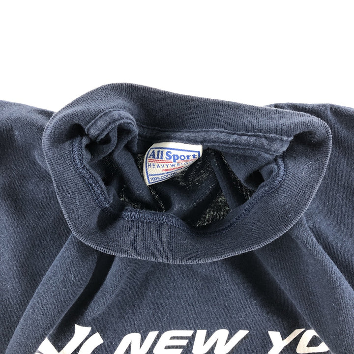 00'S ALLSPORT MLB NEW YORK YANKEES New York Yankees sports print T-shirt men's size L cotton navy blue type Vintage Second Hand