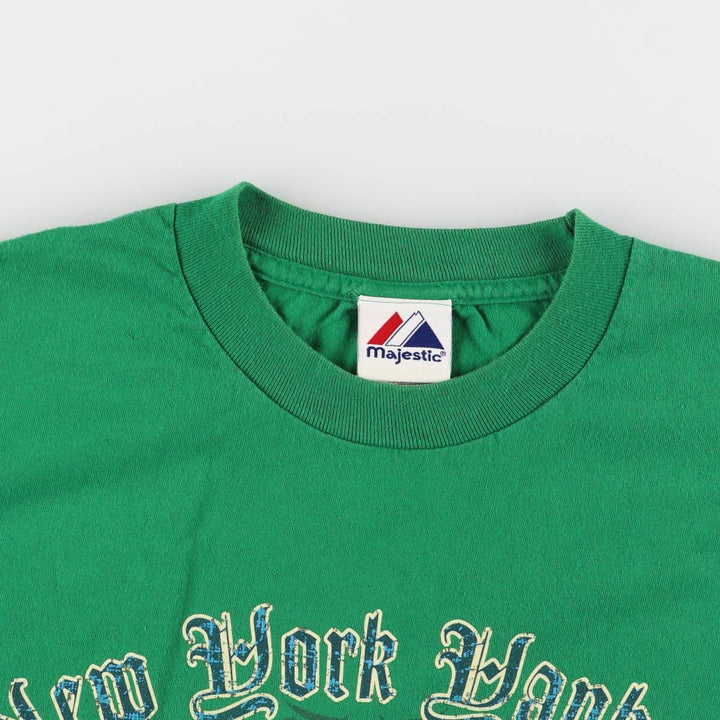 90s-00'S Majestic MLB New York Yankees Sports Print T-Shirt, Men's Size L cotton green type Vintage Second Hand